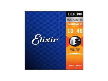 ELIXIR Saitensatz für E-Gitarre, Light, Nickel Plated Steel NANOWEB®, 010-046,